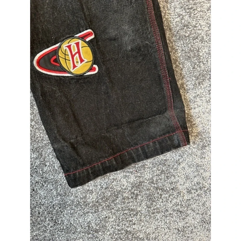 Vtg Platinum Nova Baggy Wide Y2K Jeans Mens 36X32 All Stars Fubu Patches Hiphip